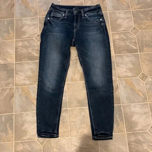 Silver Avery skinny crop jeans